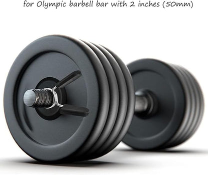 Barbell Spring Clip Dumbbell Circlip Collars Olympic Barbell 2 Inches 1 Pair