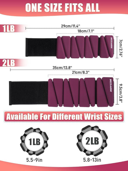 Wrist Ankle Weights Adjustable Training Intensity for Strength Training Walking Running Yoga Pilates Jogging for Women Men Set of 2