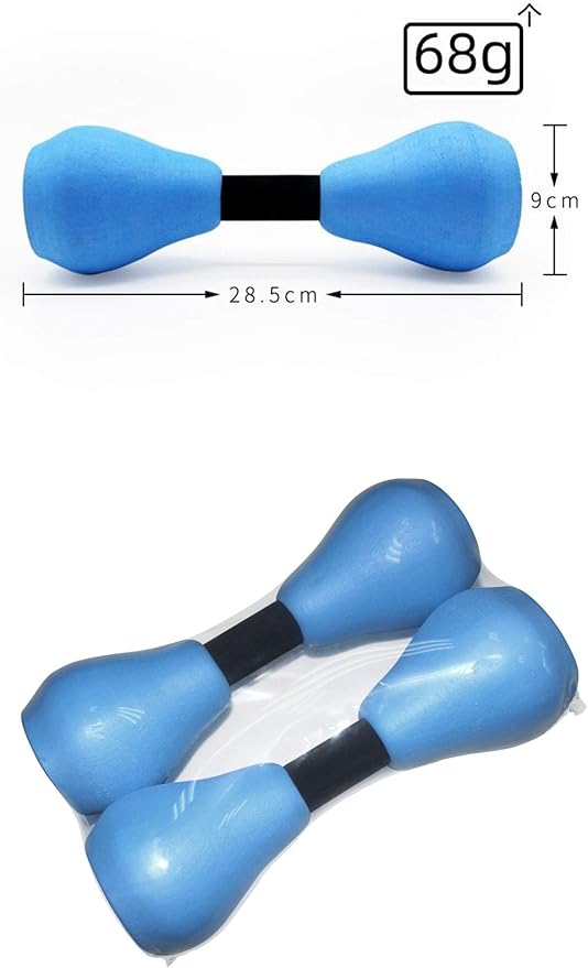 davidmay's Gift New Water Aerobic Exercise Foam Dumbbells Pool Resistance 1 Pair, Water Fitness Exercises Equipment for Women Weight Loss