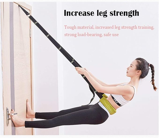 Yoga Fitness Stretching Strap, Door Flexibility Stretching Strap, Improve Leg Waist Back Flexibility Back Bend Assist Trainer, for Rehab Pilates Ballet Dance Cheerleading Splits Gymnastics