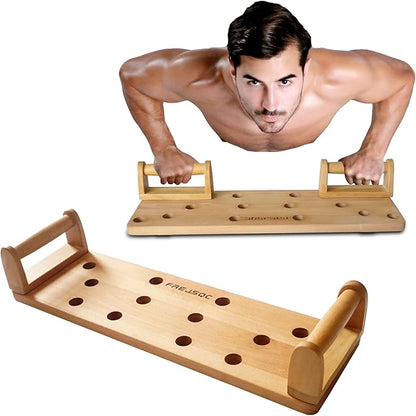 solid wooden Push Up Stands 10 in 1,Push Up Board,Portable Gym Accessories, Strength Training Equipment, Original Patent design – Home Workout Equipment，for men and Women