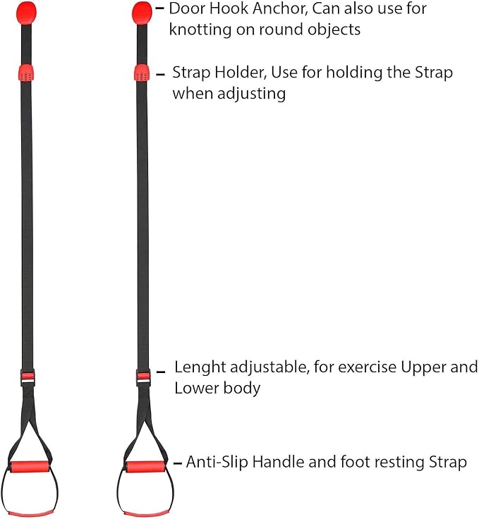 metaball Bodyweight Training Fitness Kit Include Cylinder Handles,Straps for Door Anchor Point for Adjustable Height Full Body Training Equipment V1