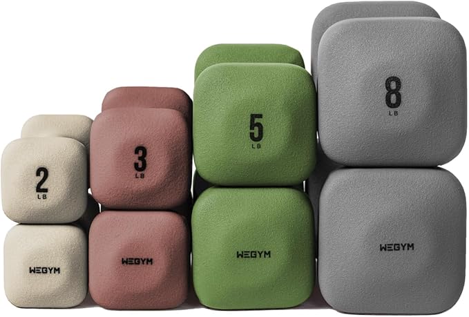 SafeGrip Dumbbells with Anti-Slip, Thick Handles and Flat, Sturdy Sides for Secure Workouts at Home, for Weightlifting, and Personal Training