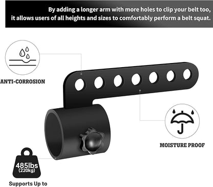 Belt Squat Bar Machine Attachment for 2 inch