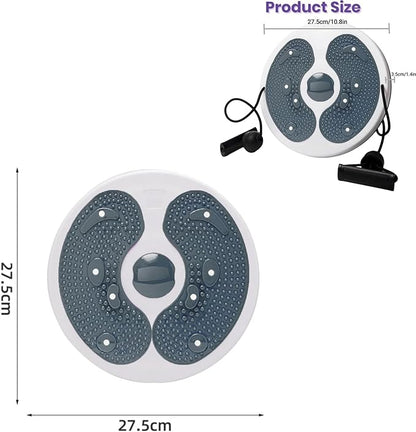 Ab Twister Board,Exercise Waist Twisting Disc with 8 Magnets Fitness Twister with Handles Trims Waist Slimming Balance Rotating Disc Multi-functional Twist Board Exercise with Massage Foot Sole