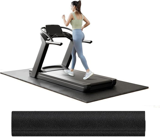 Treadmill Walking Pad Mat for Carpet Floors 84x36,1/4“Thick Treadmill Mat for Hardwood Floors,Mat for Under Treadmill/Exercise Bike on Carpet,Foldable Exercise Equipment Mat,Noise Shock Absorption