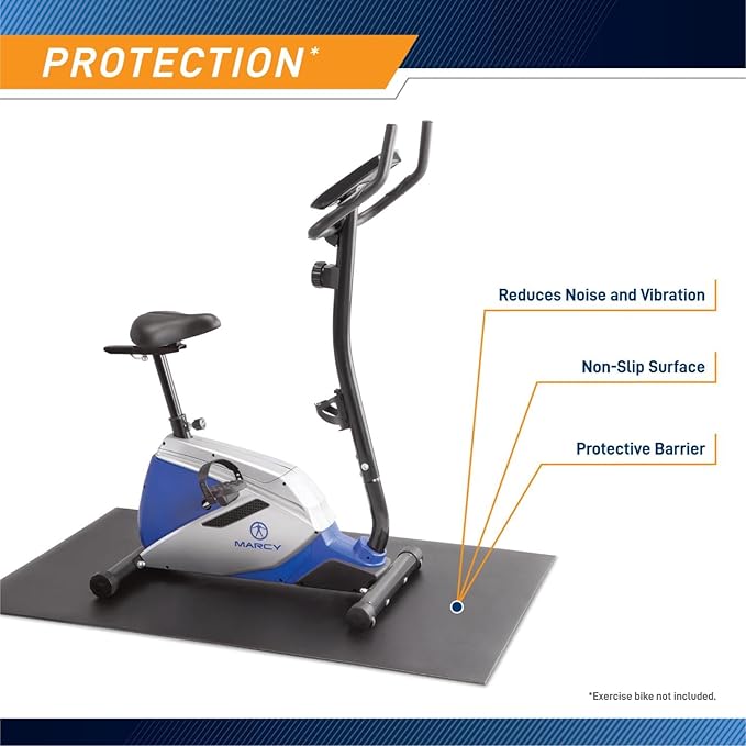 Marcy Fitness Equipment Mat and Floor Protector for Treadmills, Exercise Bikes, and Accessories