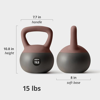 Soft Kettlebells with Cushioned Impact-Resistant Base and Anti-Slip, Wide-Grip Handle for Home Workouts, Weightlifting, and Personal Training