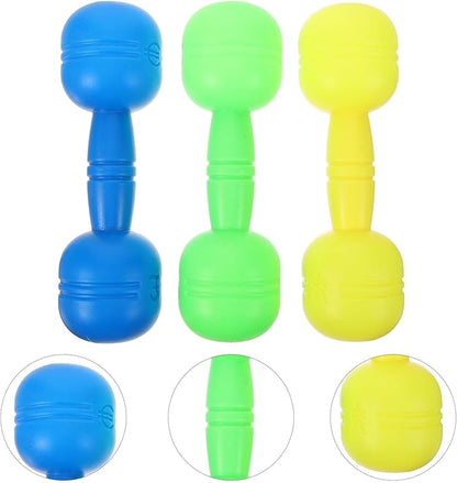 BESPORTBLE Kids Plastic Hand Dumbbells, 3 Pairs Gym Exercise Barbell Children Exercise Toys Fitness Sport Toy Toddler Weights Fitness Workout Equipment