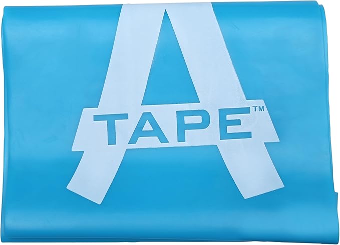 A-Tape Professional TPE Resistance Thera Band | 51 * 6 inch | for Warm-Up, Stretching, Cardio, Home Fitness, Exercise & Yoga (Blue- X-Heavy (30lbs) + Yellow – Medium (15lbs))