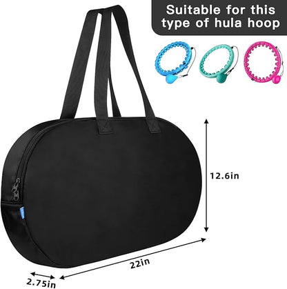 Storage Bag for Dumoyi Weighted Hula Hoop, Heavy Duty Carry Bag with Pocket and Handle Strap, Portable and Dustproof Durable Carry Bag for Indoor Outdoor Gym