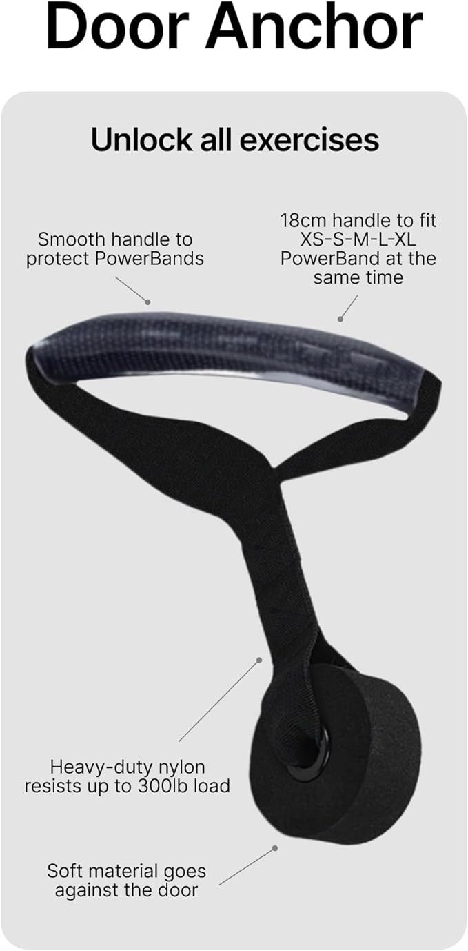 Weller Powerband. Free Workout iPhone App, Loop Bands to Build Muscle, Home Gym, Fitness, Workout, Exercise, Heavy Duty, Powerlifting, Pull-up, Mobility, Stretching, Warm up