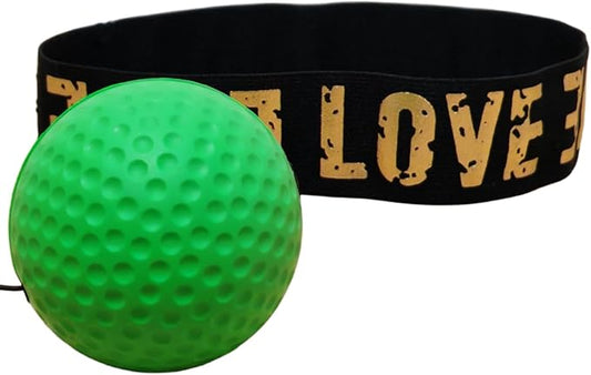 Etoto Boxing Reaction Training Ball, Head-mounted Reflex Ball Love Adjustable Elastic Band, Perfect for Reaction Speed, Fighting Skills, Hand-eye Coordination Training PU