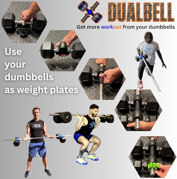 Dumbbell Barbell Converter - 1" Standard Bars, Up to 100lb Capacity - Dumbbell Converter Home Gym Equipment, Versatile Weight Lifting Set, Suitable for Men and Women