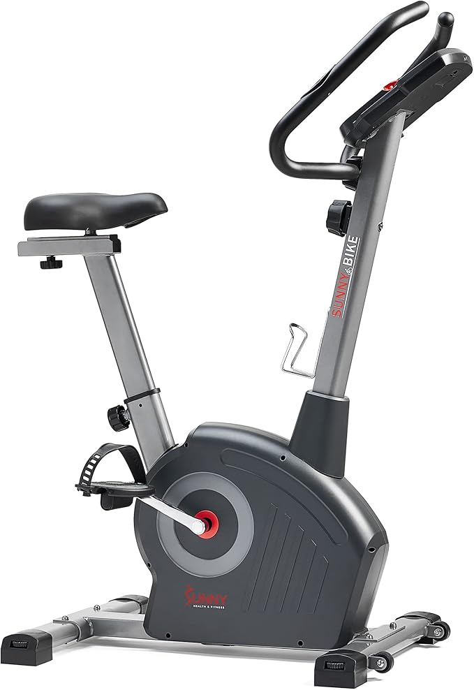 Sunny Health & Fitness Elite Interactive Performance Series Stationary Exercise Upright Bike with Optional Exclusive SunnyFit® App Enhanced Connectivity