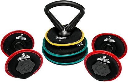 HYPERWEAR SoftBell 3 in 1 Kettlebell/Dumbbell Weight Combo Exercise Set Home Workout Equipment for Resistance Training (Pick Light or Heavy Combo Options for 3-20lbs Dumbbell & 5-30lbs Kettlebell)