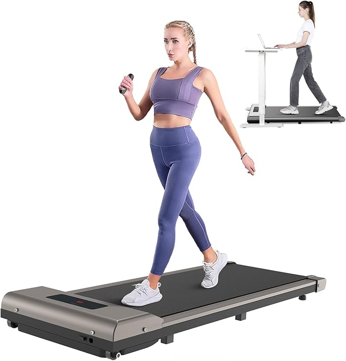 Walking Pad Treadmill, 6.2MPH Portable Under Desk Treadmills for Home Office, 3 in 1, No Assembly Required, Remote Control, 300 Lb Capacity