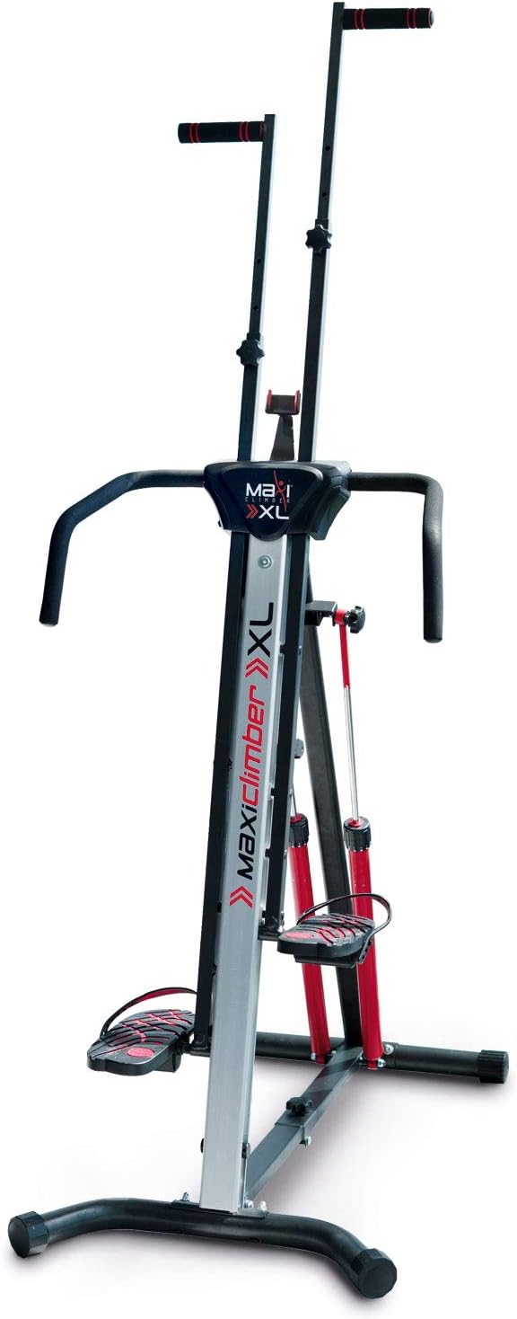 MaxiClimber XL-2000 Hydraulic Resistance Vertical Climber. Combines Muscle Toning + Aerobic Exercise for Maximum Calorie Burn. 12 Resistance Levels, Lightweight Aluminum Mainframe, Free Fitness App.