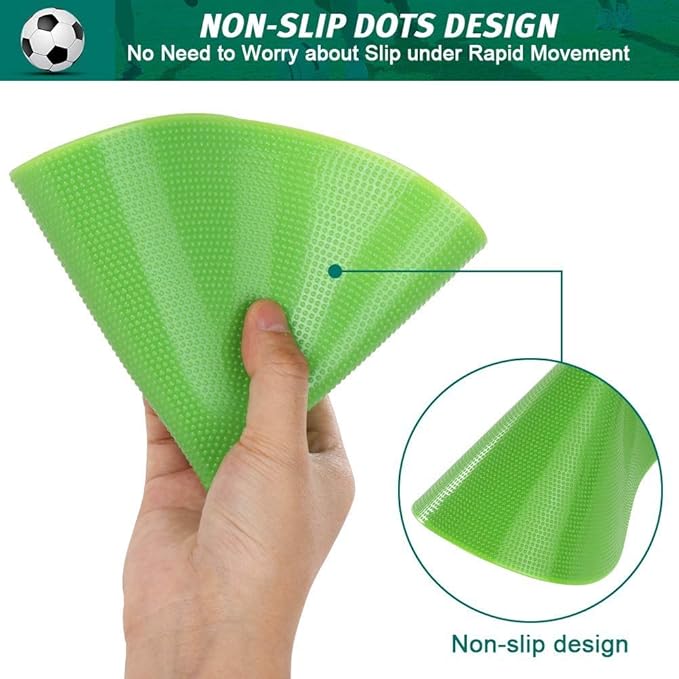 Spot Markers 9 Inch 10 Inch Non Slip Rubber Agility Markers Flat Field Cones Floor Dots for Soccer Basketball Sports Speed Agility Training and Drills