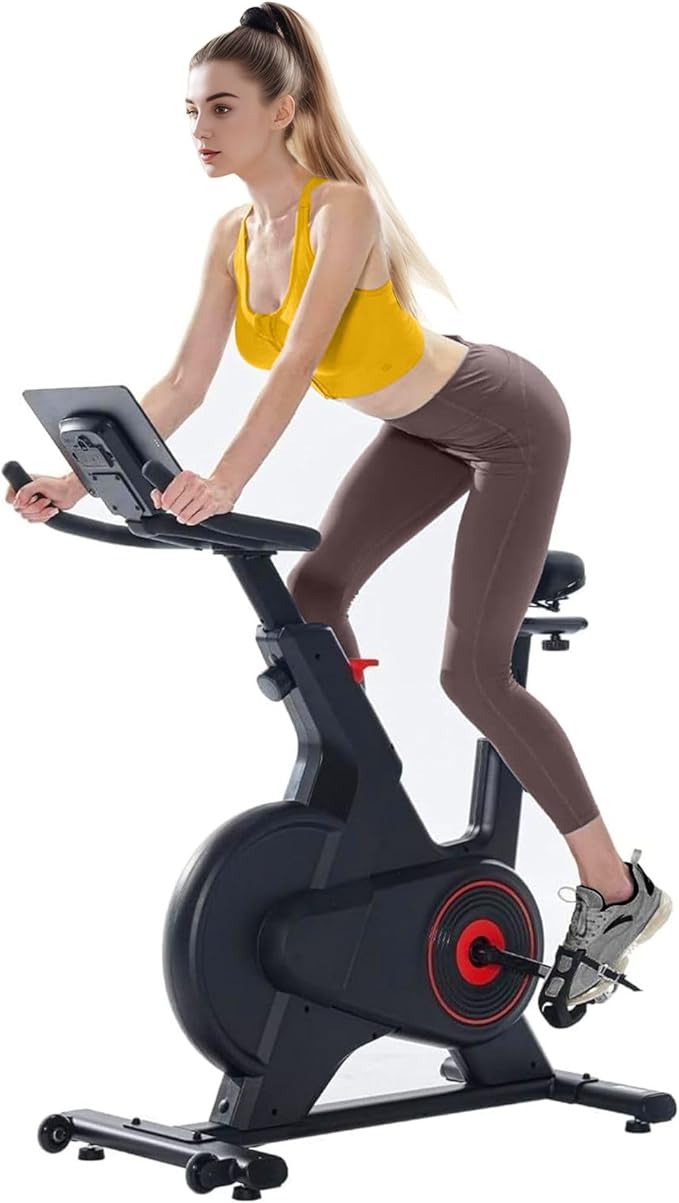 yoyomax Exercise Bike, Indoor Cycling Bike/Magnetic Stationary Bike, Stationary Bicycle - Fitness Stationary Bicycle Machine with Comfortable Seat Cushion & Digital Display with Pulse