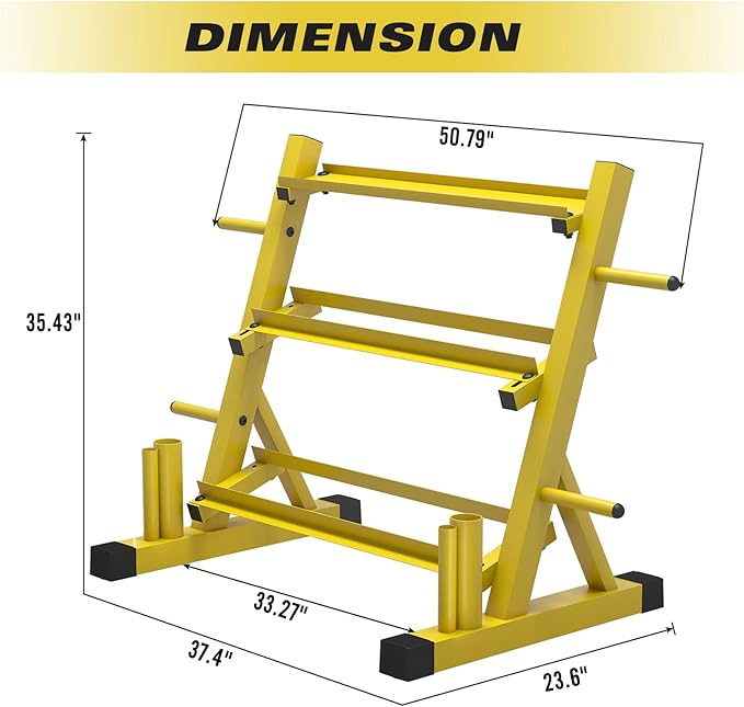 Dumbbell Rack Multifunctional Weight Stand for Home Gym Suitable for Storage of Dumbbell, Weight Plates, and Curl Bar