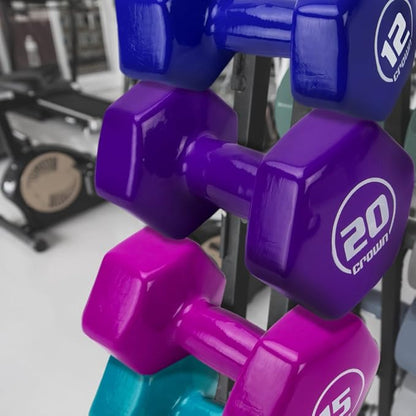 Brightbells Vinyl Hex Hand Weights, Spectrum Series I: Tropical - Colorful Coated Set of Non-slip Dumbbell Free Weight Pairs - Home & Gym Equipment