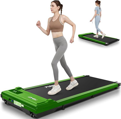 FUNMILY Walking Pad Treadmill 300 lb Capacity Under Desk Treadmill, 2.5hp Portable Treadmills for Home Office Small Running, 2 in 1 Working Walking Jogging Machine with Shock Absorption, LED Display