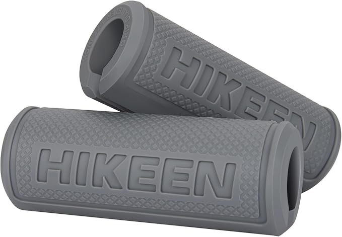 Hikeen Thick Bar Dumbbell Grips,Non Slip Hard Rubber Barbell Grips,Grips for Weight Lifting, Muscle Building-1.77", 2.25" & 2.75" Outer Diameter