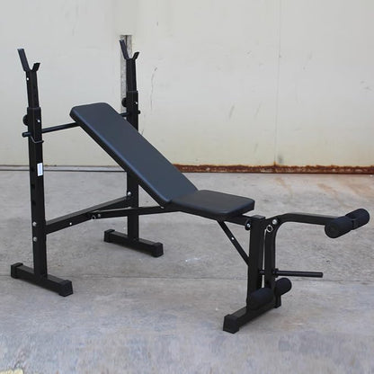 Utility Weight Bench Weight Bench Bench Press Set With Squat Rack And Bench For Home Gym Full-Body Workout 67.72 x 32.68 x 46.46 In Black As shown One size