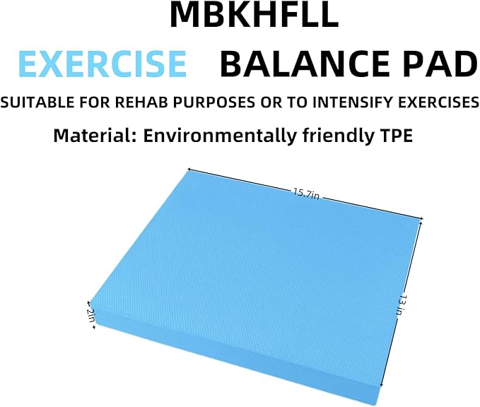 Exercise Balance Pad，Balance Foam Mat for Physical Therapy Equipment & Strength Stability Training, Slip Resistant Foam Mat for Yoga, Pilates, Meditation，Gardening knee pads