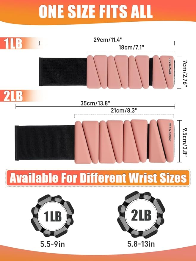 Wrist Ankle Weights Adjustable Training Intensity for Strength Training Walking Running Yoga Pilates Jogging for Women Men Set of 2