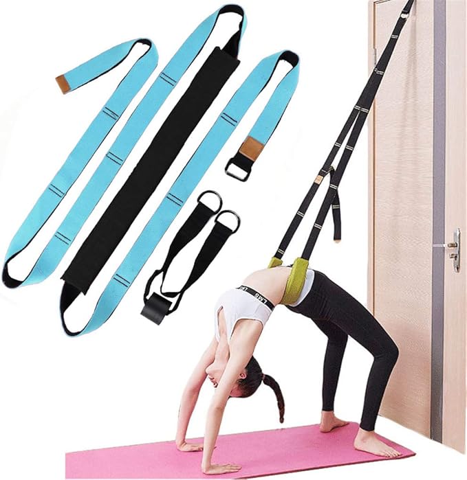 Yoga Fitness Stretching Strap, Door Flexibility Stretching Strap, Improve Leg Waist Back Flexibility Back Bend Assist Trainer, for Rehab Pilates Ballet Dance Cheerleading Splits Gymnastics