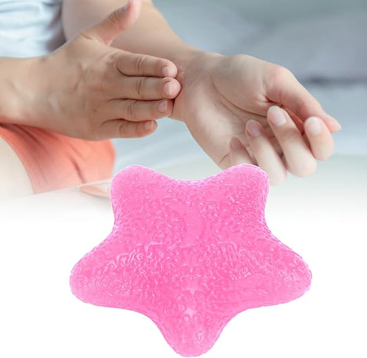 Stress Relief Balls, Ball Elastic Hand Grip Ball Star Shape Finger Wrist Stress Relief Squeeze Ball Carpal Tunnel Hand Grip Strengthener Finger Exerciser Grip Strength Trainer(#3)