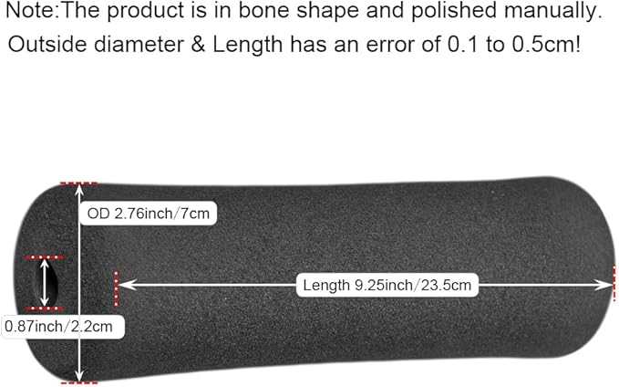 Sponge Foam Foot Pad Roller Pair, Used for Replacing Gym Exercise Equipment, Suitable for 1-inch Rod (Foam 9.25" X 2.76" Od X 0.87" Id)