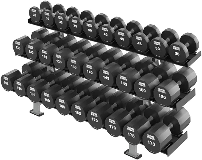 Hammer Strength 12 Sided Urethane Dumbbell 80Lb (1 Dumbbell)