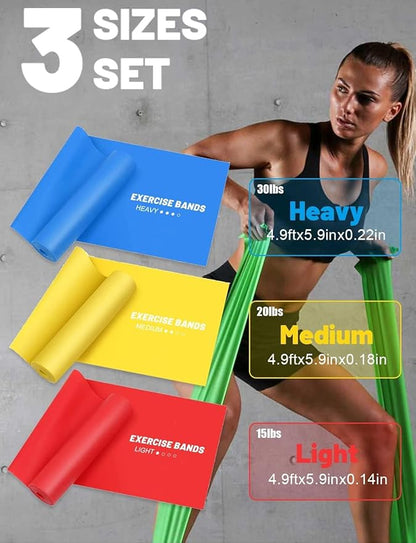 WHATAFIT Resistance Bands, Exercise Bands，Resistance Bands for Working Out, Work Out Bands with Handles for Men and Women Fitness, Strength Training Home Gym Equipment