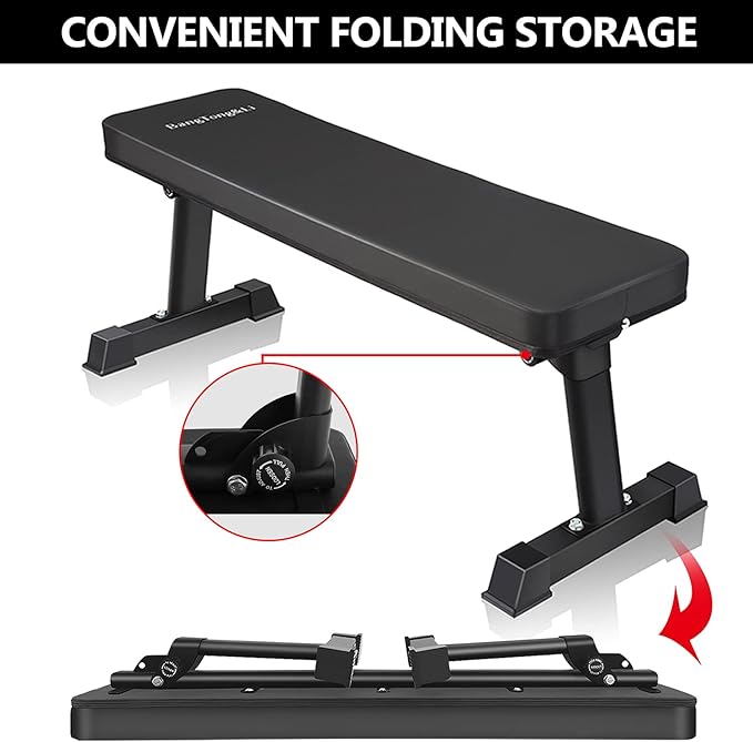 BangTong&Li Flat Weight Bench Utility Workout Exercise Training Equipment for Fitness