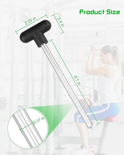 Weight Stack Pin, Gym Weight Pin, Fit for Fitness Universal Home Gym Exercise Machine Parts & Accessories Pin Tensile 3/8 Diameter 5-1/2" Locking Space, T Handle Weight Pin