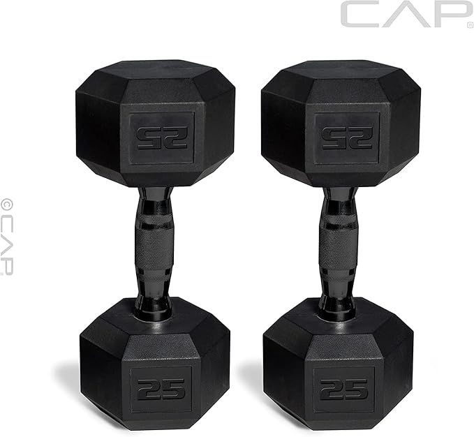 CAP 50 lbs Coated Dumbbell Set | Multiple Styles