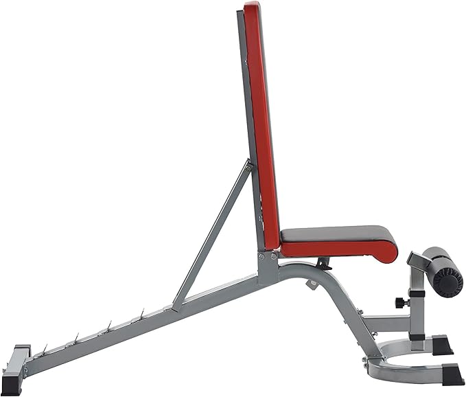 Signature Fitness Heavy Duty Adjustable and Foldable Utility Weight Bench for Upright, Incline, Decline, and Flat Exercise