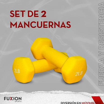 FUXION SPORTS Coated Pair Hand Weights All-Purpose, Home, Gym, Office, Exercise,