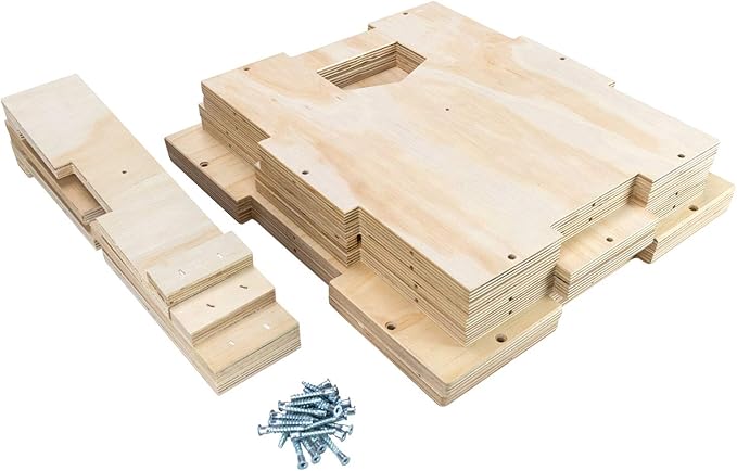 Plyo Box - Wooden 3-in-1 Plyometric Jump Box for Training - Squat, Step Up, Box Jumps & More - Workout Box Size in S, M, L & XL - Home Gym Exercise Equipment