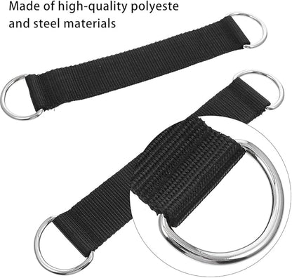 1pc Pulley Straps Gym Pulley Fitness Accessories Exercise Accessories Pulley Hanging Rope Pulley System Lanyard Pulley Hanger Fitness Supply Hanging Rope Swing Hanging Straps Black