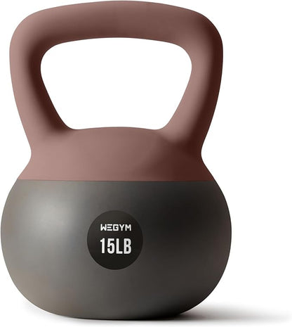 Soft Kettlebells with Cushioned Impact-Resistant Base and Anti-Slip, Wide-Grip Handle for Home Workouts, Weightlifting, and Personal Training