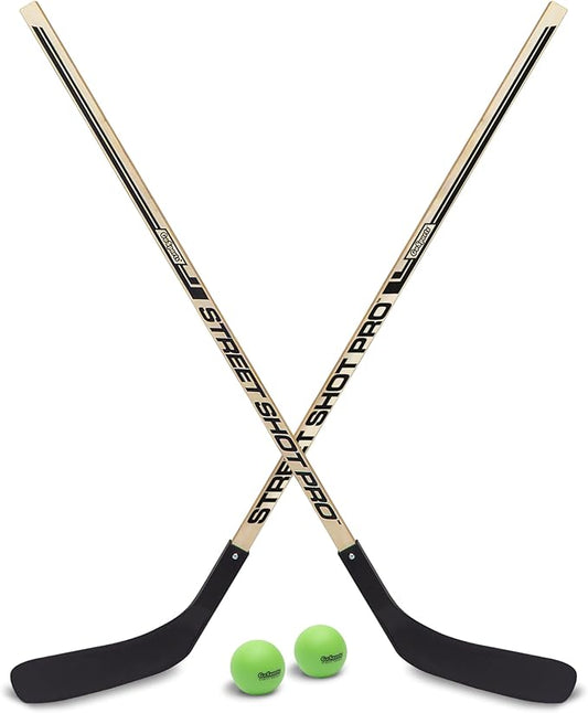 GoSports Street Hockey, Choose Between Street Hockey Goal Set with Sticks, or Street Hockey Sticks (2 Pack)