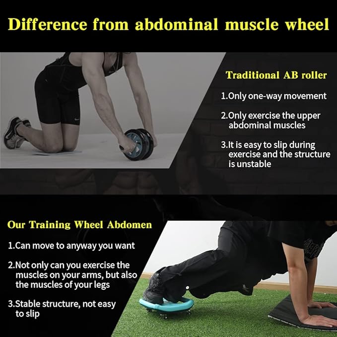 Ab Roller for Abs Workout, Ab Roller Wheel Exercise Equipment for Core Workout, Ab Wheel Roller for Home Gym, Ab Workout Equipment for Abdominal Exercise