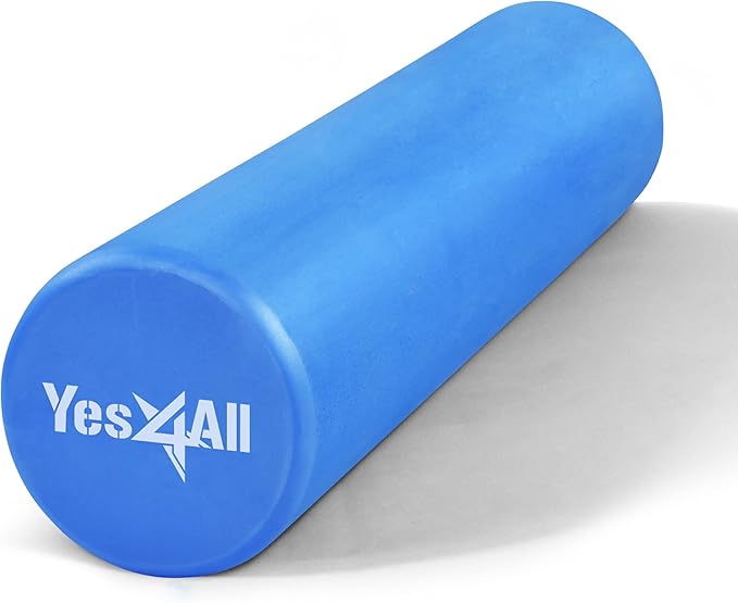 Yes4All EVA Medium Density Foam Roller for Back - Round Back Roller for Exercise, Yoga & Pilates 12/18/24/36 inch