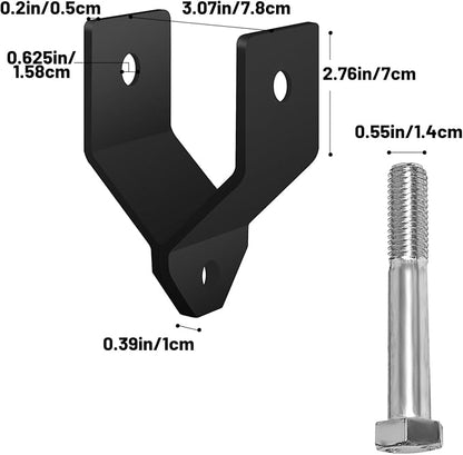 Power Rack Crossmember Shankle Bolts Bands and DIY Pulley Systems Cage Add on Attachment,Cable System Gear Spotter Arms Accessories, LAT Pull Down Up Rig Bar Holder Tool (0.625" Holes)