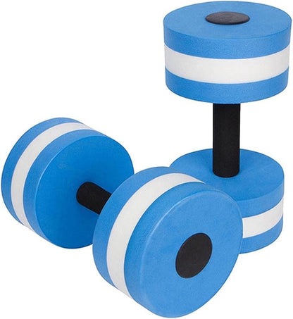 Water Dumbbells Weight Set, 1Pair Aquatic Exercise Dumbells Provides Resistance For Water Aerobics Fitness and Pool Exercises Water Fitness Equipment for Weight Loss(Blue White)