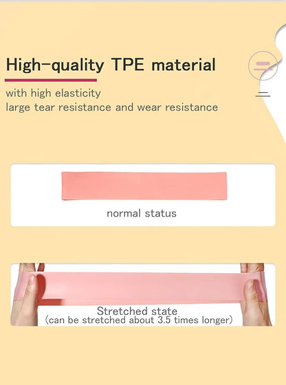 Resistance Bands, TPE Material Exercise Workout Loop Bands for Legs Arms,5 Different Resistance Levels Elastic Bands for Working Out, Exercise,Gym,Training,Yoga